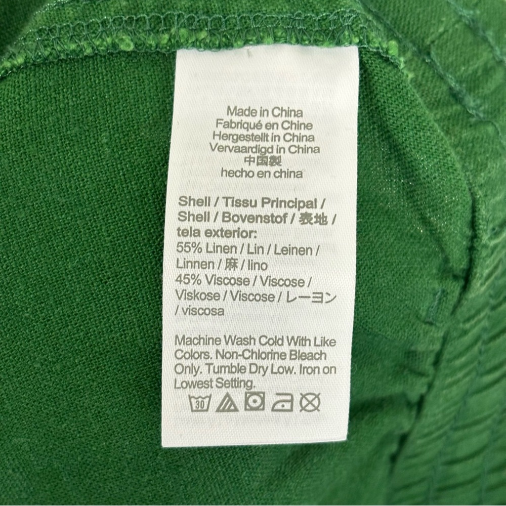 J. Crew Factory Linen Blend Drawstring shorts green size medium - Picture 5 of 6